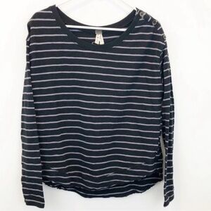Free people We the Free Striped Black White Top Size small